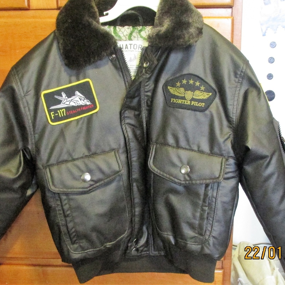 Boys Military Style Aviator flight jacket NWT